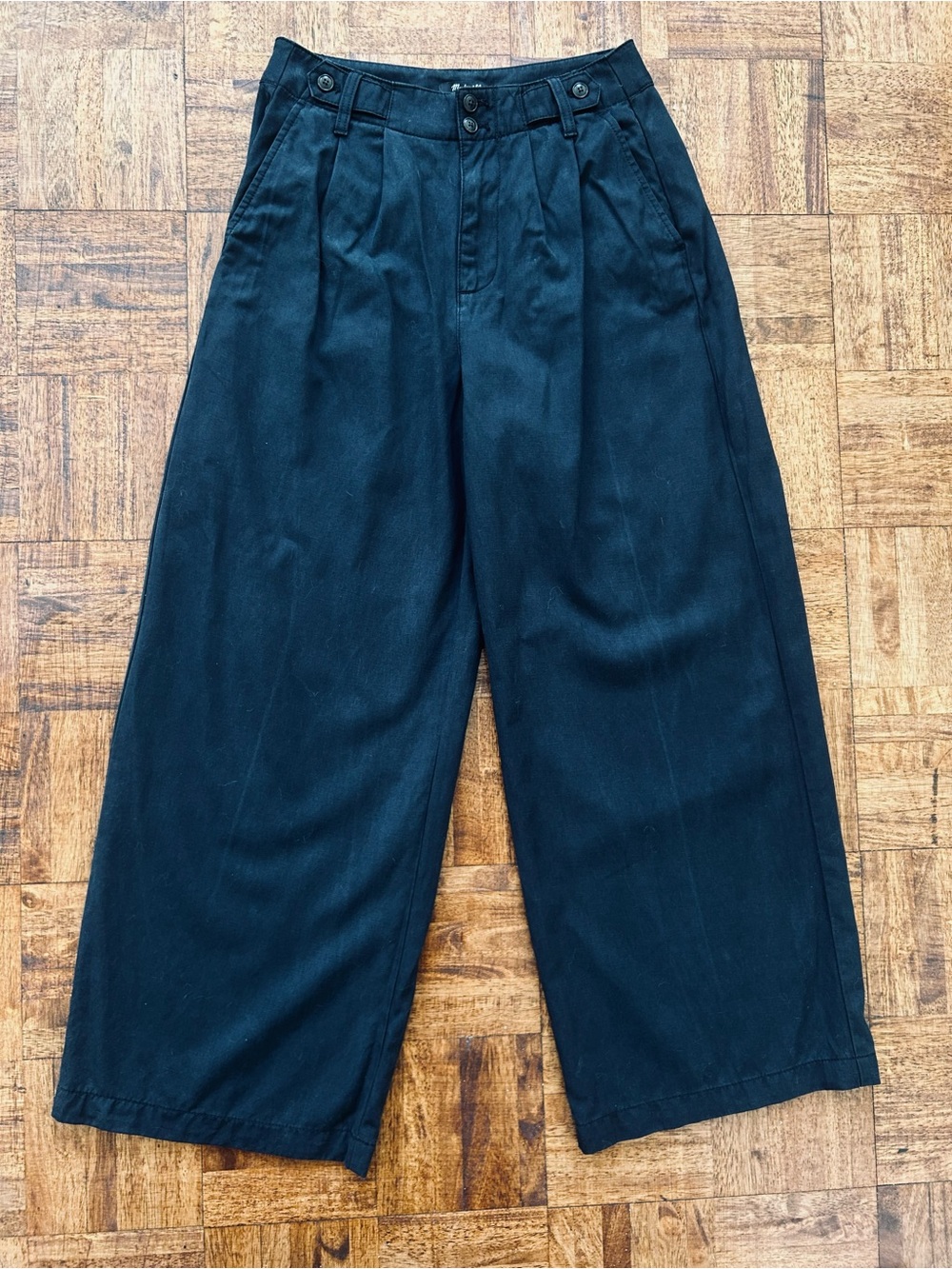 Madewell Petite or Cropped Sz 2 High-Rise Wide Leg Pants Trousers High Waist